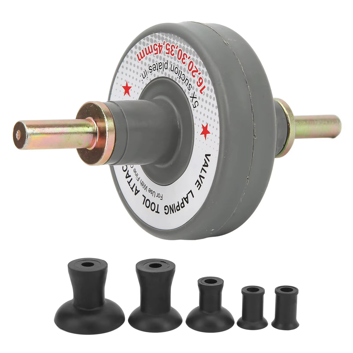 Valve Lapping Tool Kit, Drill-Powered Valve Lapper with 5 Suction Cups – image 2