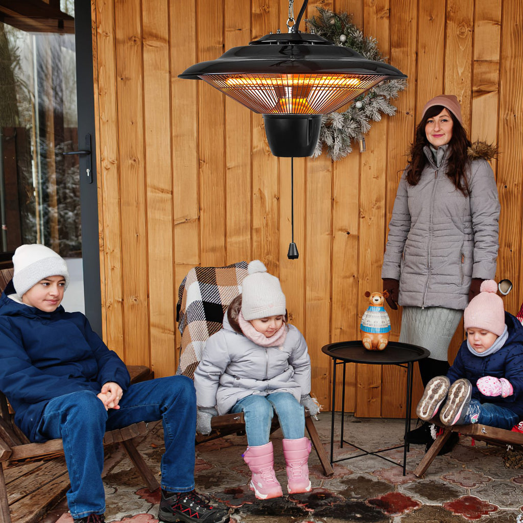 1500W Hanging Electric Patio Heater with Chain and 2 Heat Levels – image 4