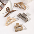 Hair Claw Clips 5-Pack Large Matte Strong-Hold Clips