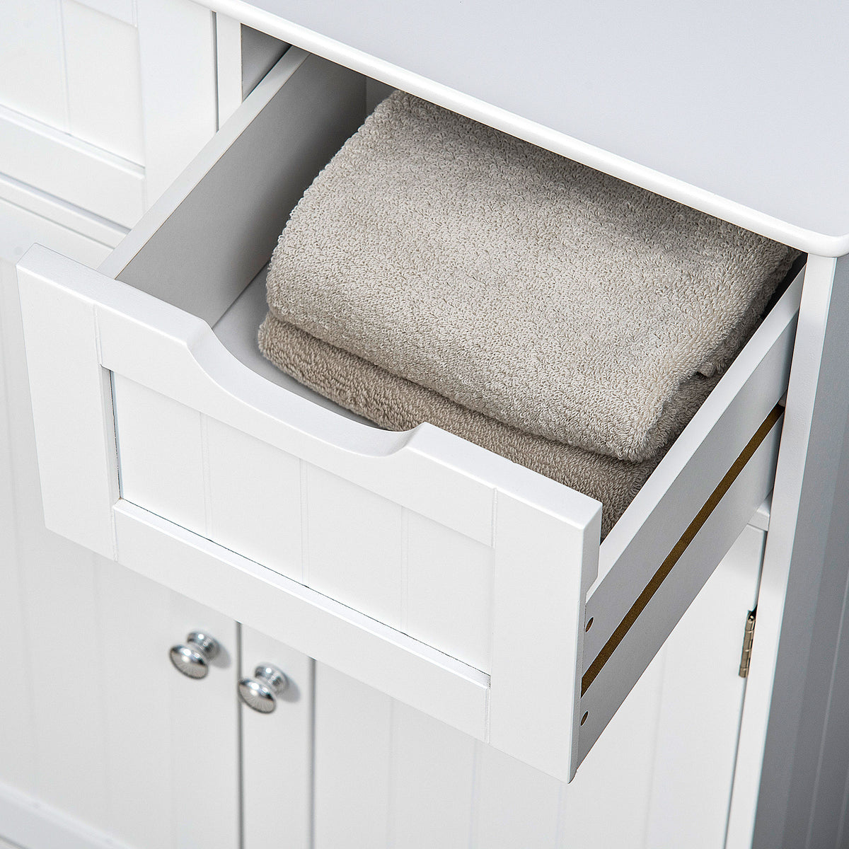 Bathroom Floor Storage Cabinet with 2 Drawers and Adjustable Shelf – image 6