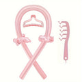 5-Piece Heatless Curling Set - Curl Rod Headband, Clips & Comb