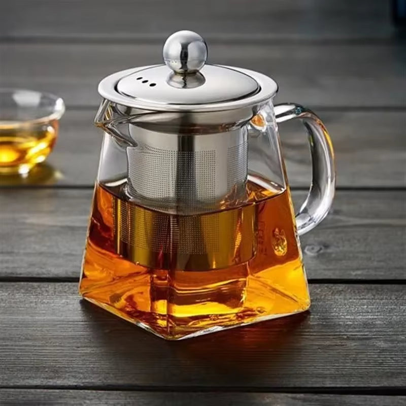 Glass Teapot with Infuser - Heat-Resistant Loose Leaf Tea Pot – image 2
