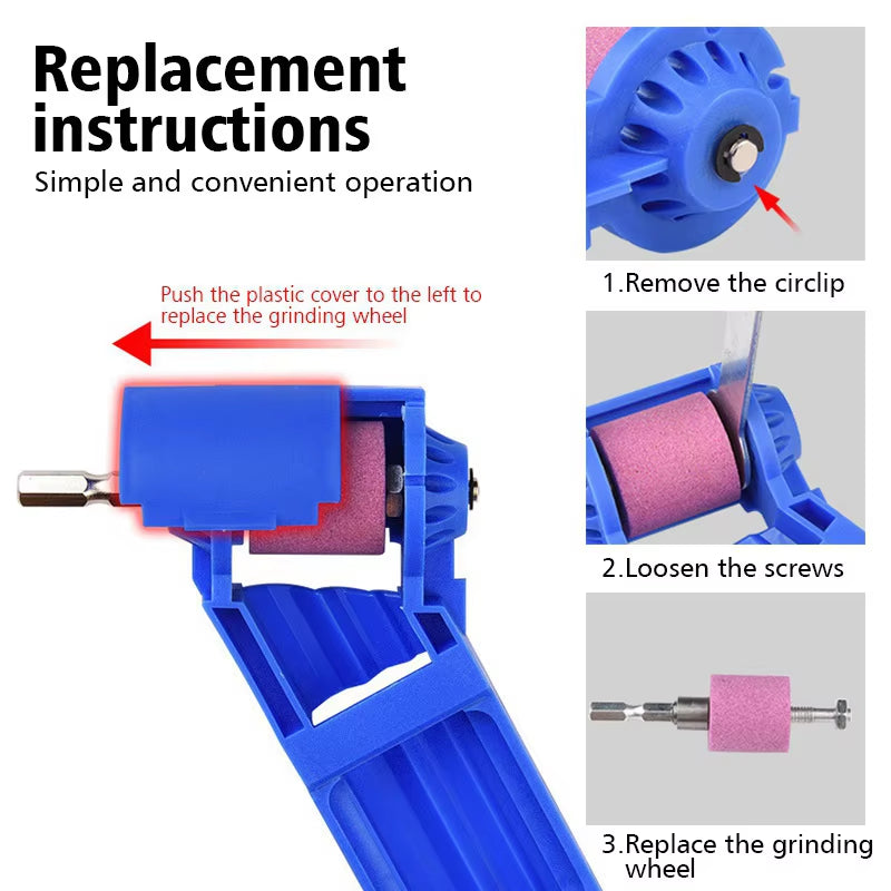 Drill Bit Sharpener - Portable Grinding Wheel Sharpener for 2-12.5Mm Bits