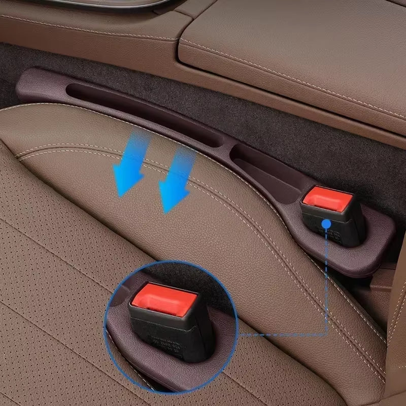 Car Seat Gap Filler 1 Pair - PU Leather Console Side Organizer – image 6