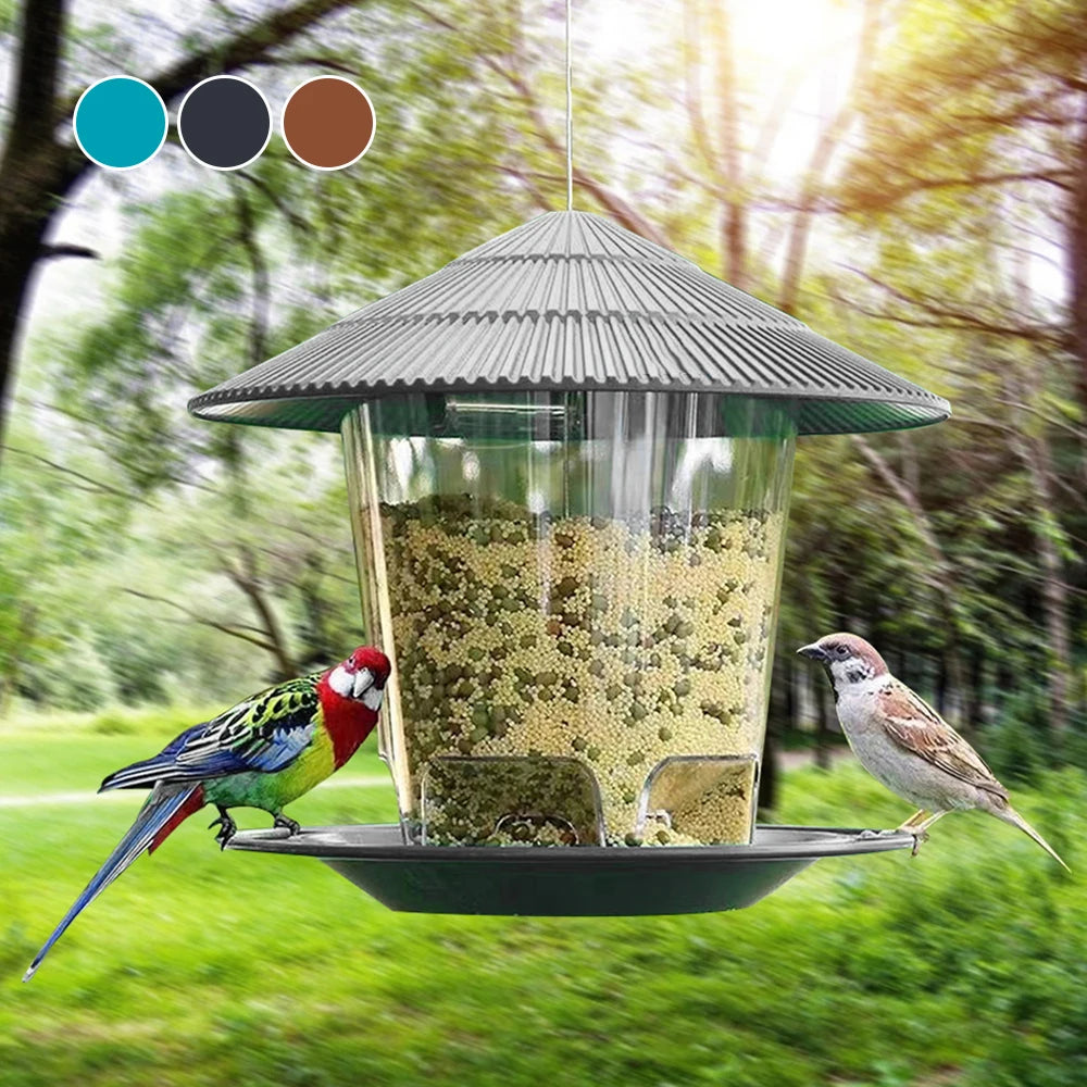 Hanging Bird Feeder Gazebo - 2.6 lb Capacity Wild Bird Seed Feeder – image 3