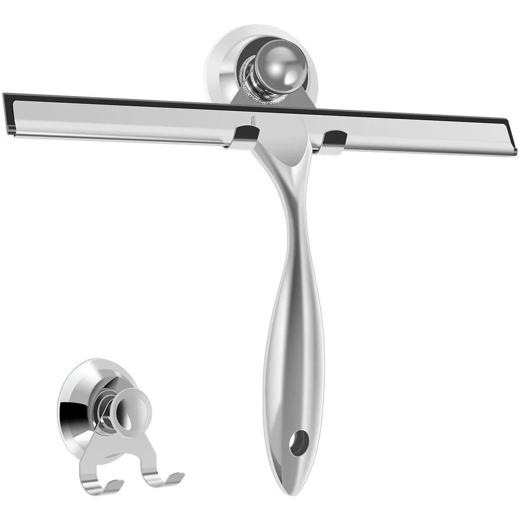 Shower Squeegee - Stainless Steel with Suction Cup Holder – image 7