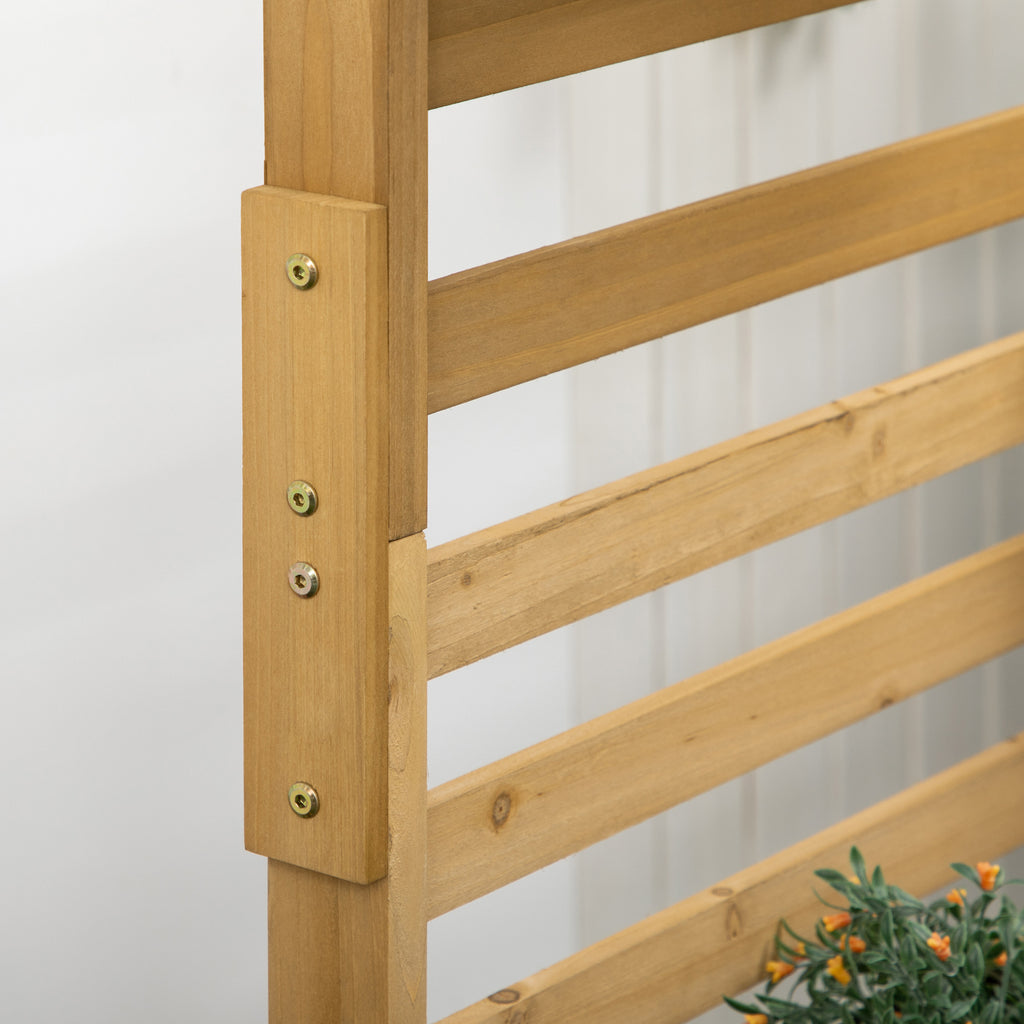 Wooden Trellis Plant Stand with 5 Planter Boxes, Freestanding – image 8
