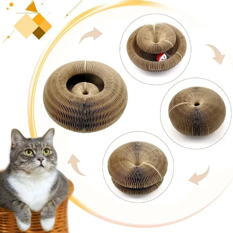 Foldable Cat Scratching Board - Accordion Cardboard Scratcher & Bed – image 3