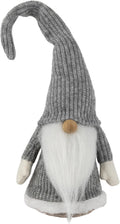 Christmas Gnome Tabletop Decor, 14 in Gray and White