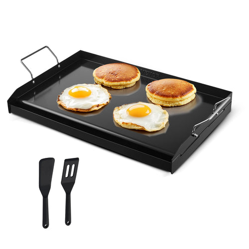 24 x 16 Inch Carbon Steel Flat Top Griddle with Grease Trough – image 2