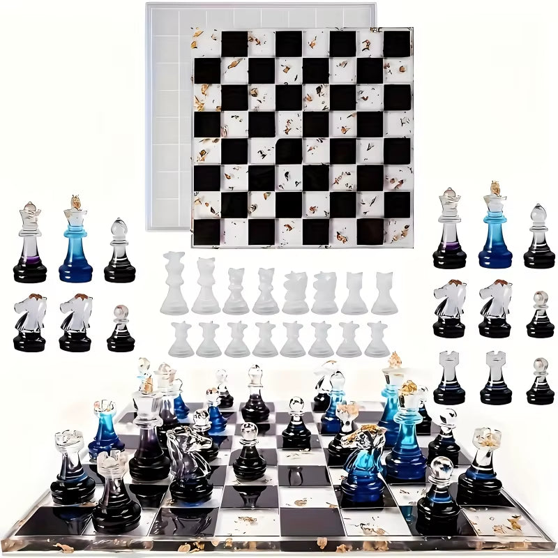 Chess Set Resin Silicone Mold with Chessboard Mold – image 2