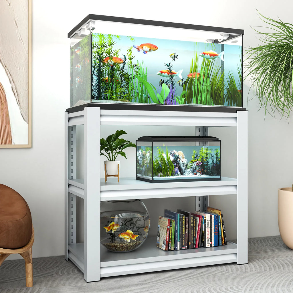 40-50 Gallon Heavy Duty Aquarium Stand, Adjustable 3-Tier Steel Rack – image 9