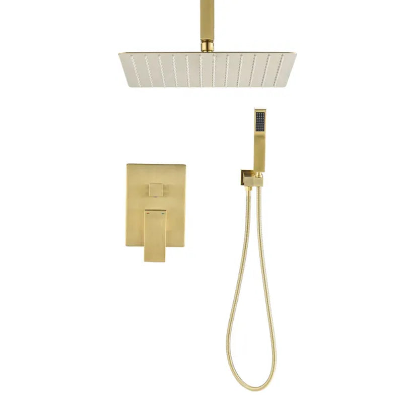 Ceiling-Mount Shower System with 12 in Square Rain Head and Handheld – image 2