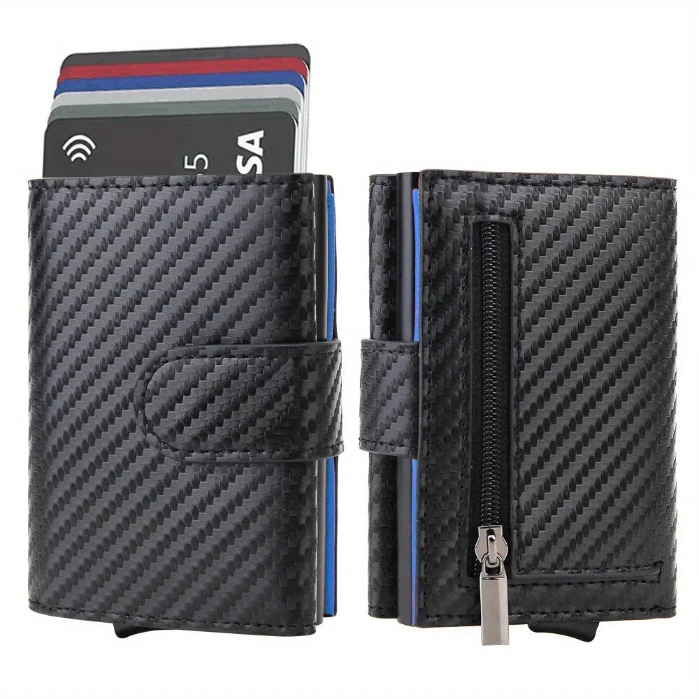 Men's RFID Blocking Trifold Wallet - Pop-Up Card Holder, Coin Pocket – image 10