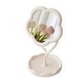 Floral round Desk Mirror - Vanity Table Makeup Mirror