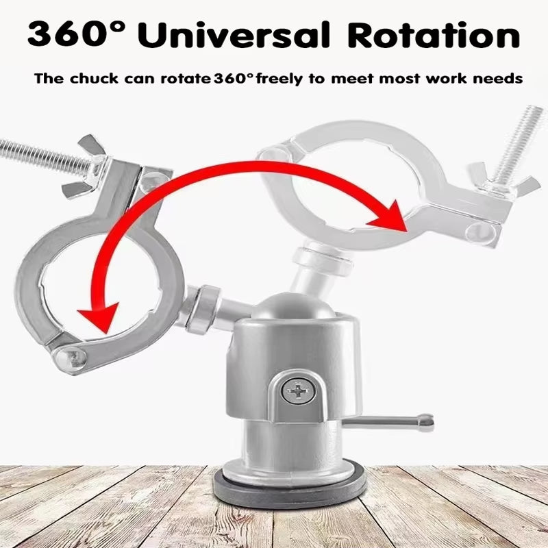 360 Degree Swivel Bench Vise - Drill Stand Holder Clamp for Woodworking & Grinding