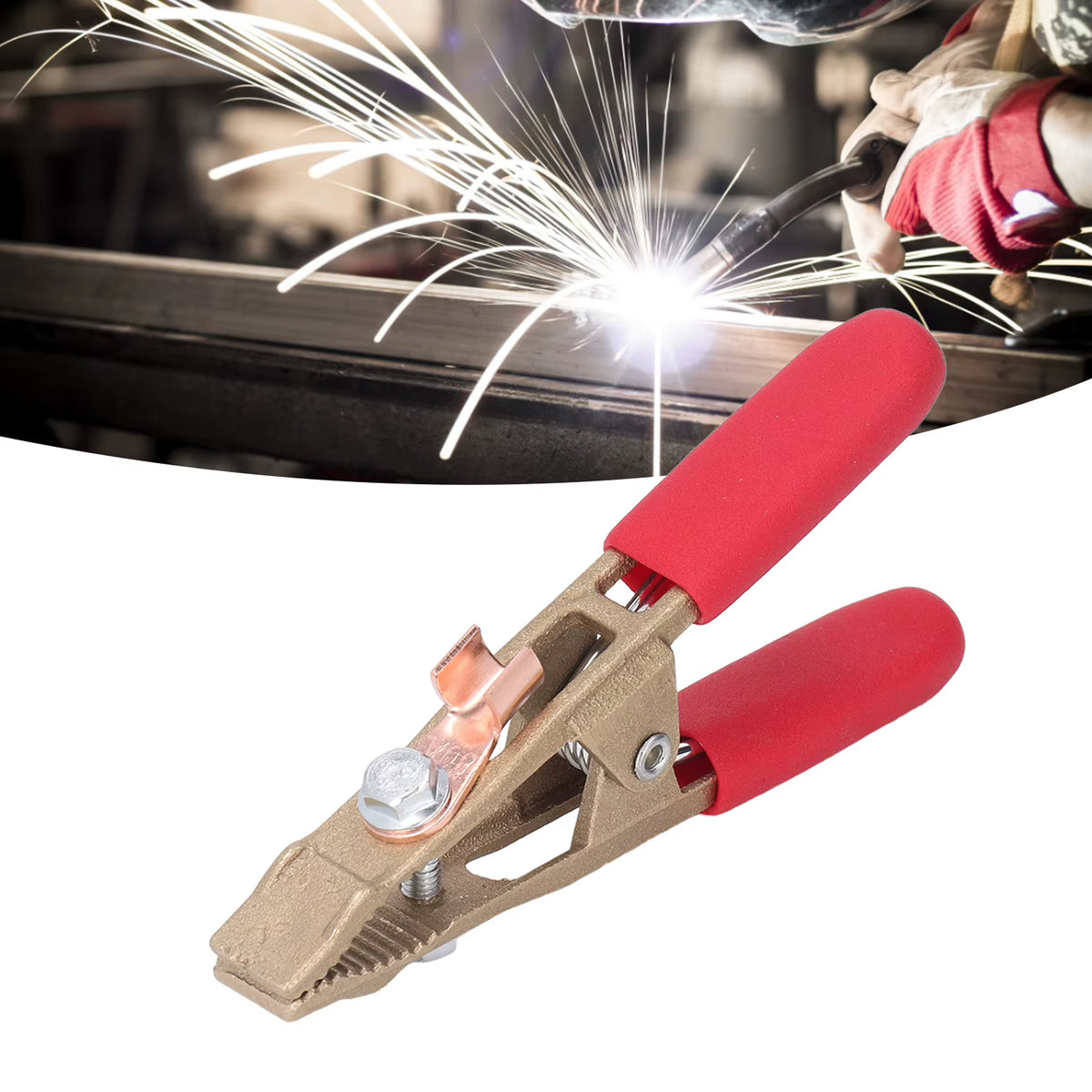 Welding Ground Clamp, Brass A-Shape Earth Clamp 260A