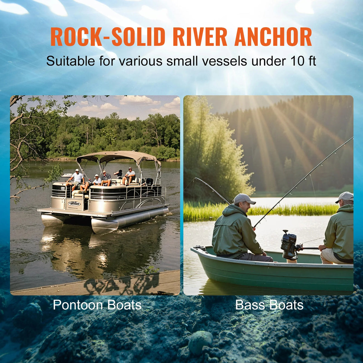 30 lb Vinyl-Coated Cast Iron River Anchor for Boats – image 6