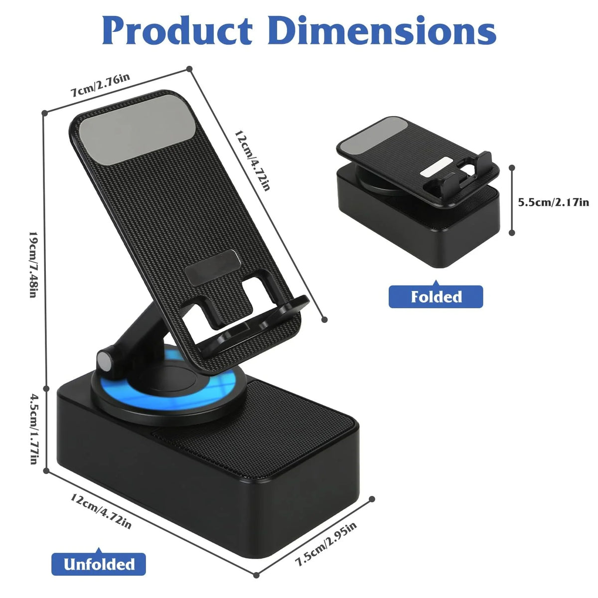 Phone Stand Bluetooth Speaker with 5000mAh Power Bank & RGB Light – image 6