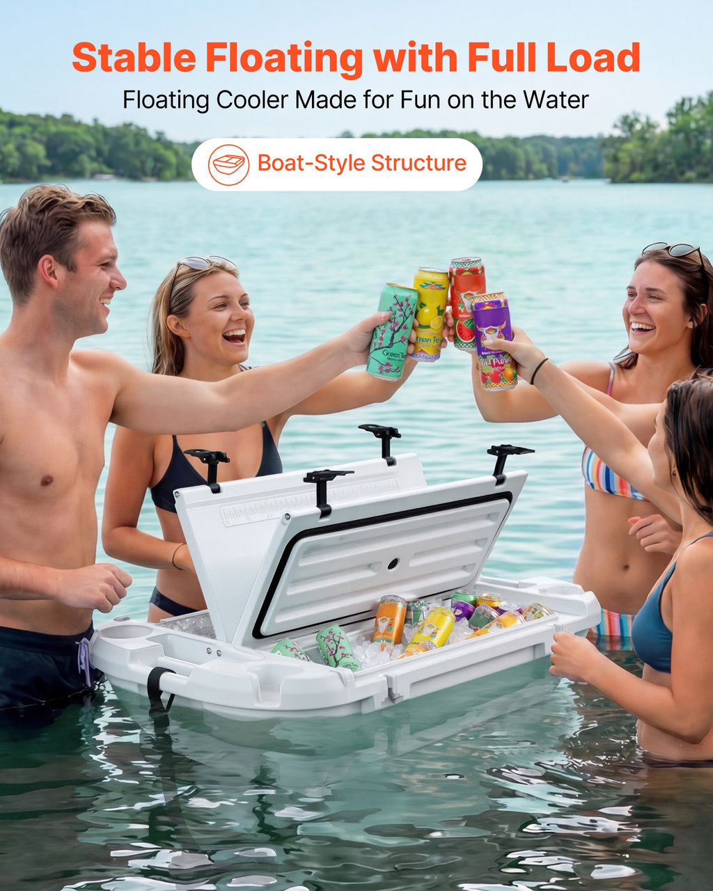 Floating Cooler 40 Qt with Dry Storage and Tow Rope – image 2