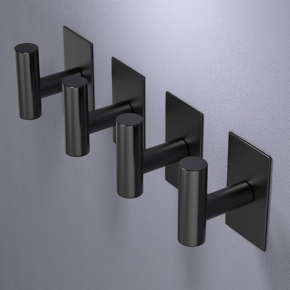 Adhesive Towel Hooks, 2 Pack Heavy-Duty Waterproof Wall Hooks – image 5