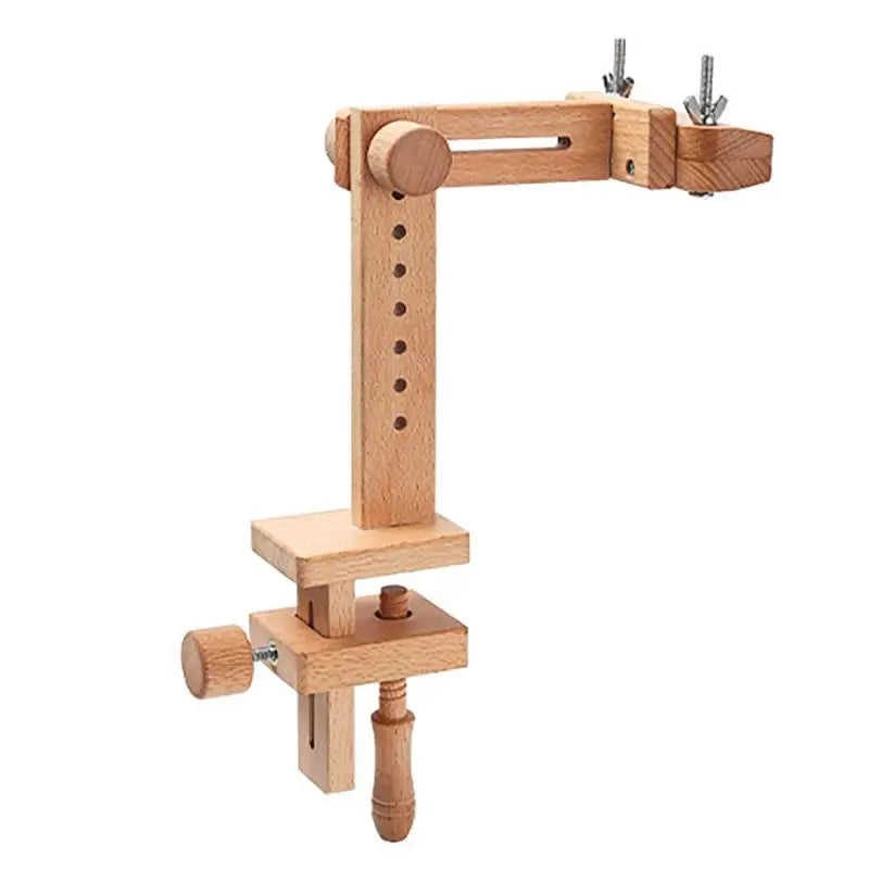 Embroidery Hoop Stand, Adjustable Wooden Cross Stitch Table Holder – image 8
