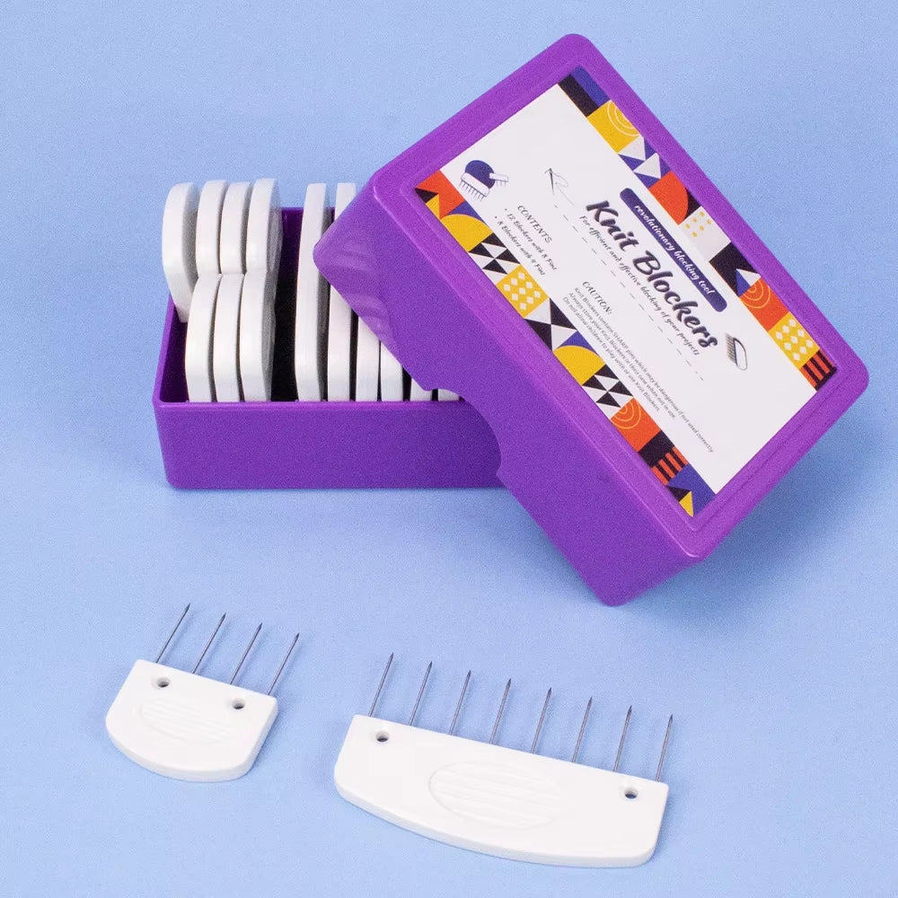Knit Blockers Set, 20 Pc Stainless Pin Blocking Combs – image 3