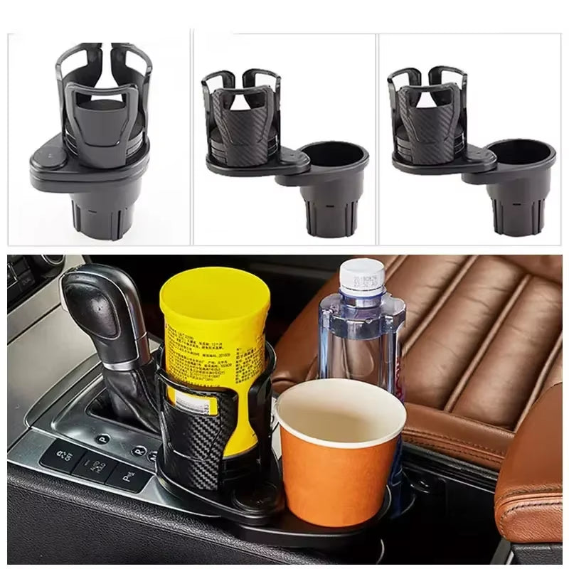 Cup Holder Expander, Dual Rotating Car Drink Holder Adapter – image 6