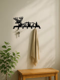 Key Holder for Wall – Deer and Forest Metal Key Hook Rack