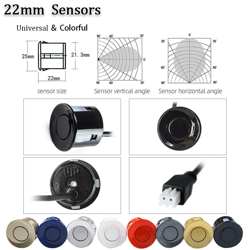 Car Backup Parking Sensor Kit - 4 Sensors with Buzzer Alert, 12V – image 6