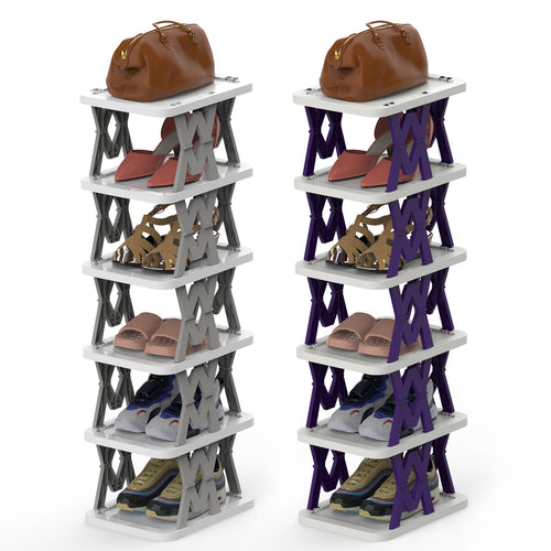 6-Tier Foldable Vertical Shoe Rack – image 2