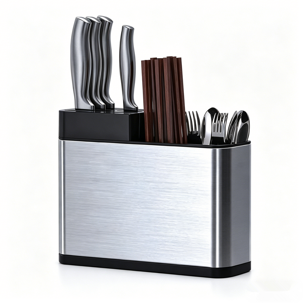 Utensil Holder - 3 Compartment Cutlery Drying Rack – image 5