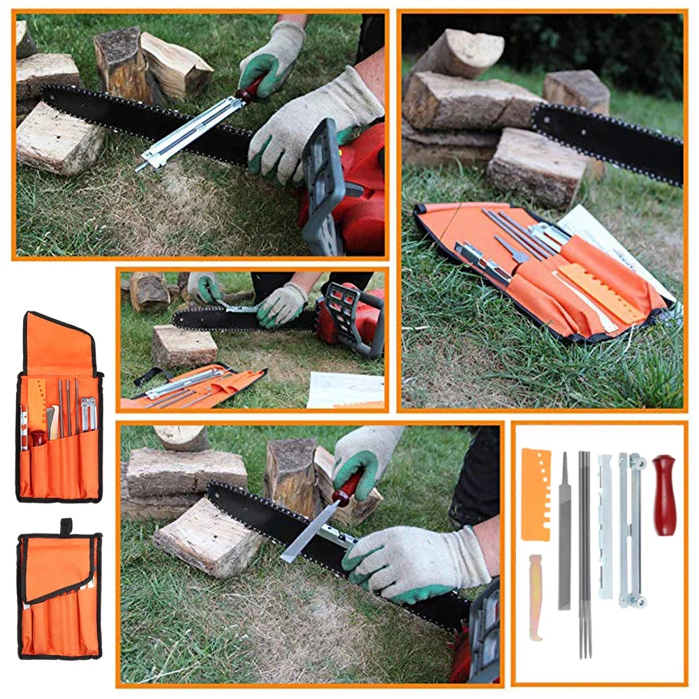 Chainsaw Sharpening Kit 10 Pcs – Round Files, Guide and Depth Gauge – image 4