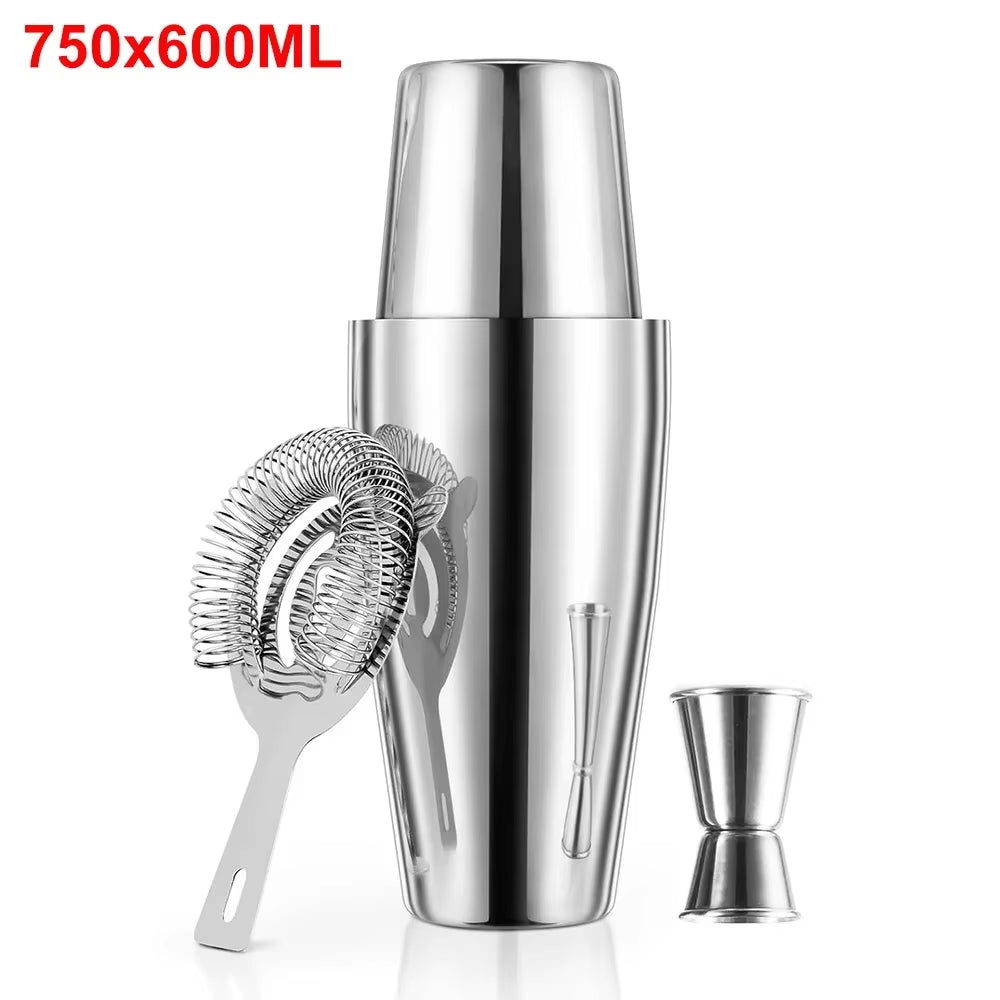 Cocktail Shaker Set, Stainless Steel Boston Shaker Bar Kit – image 9
