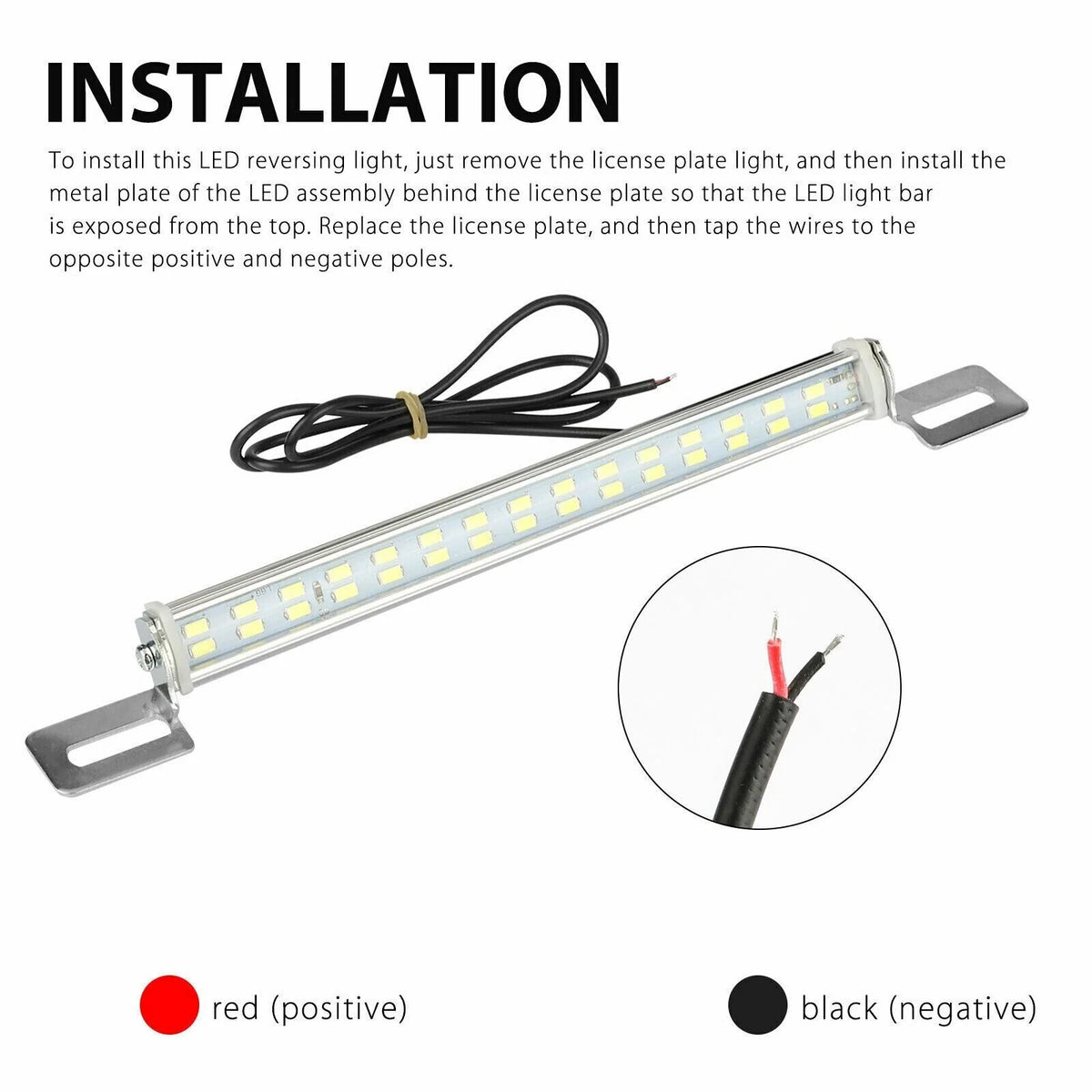 License Plate LED Backup Light, 6000K White, 12V – image 8