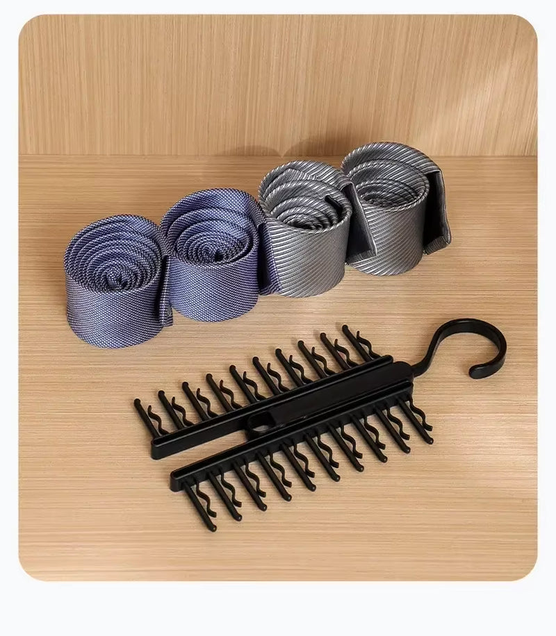 Tie Hanger – Rotating 20-Row Necktie and Belt Rack – image 6
