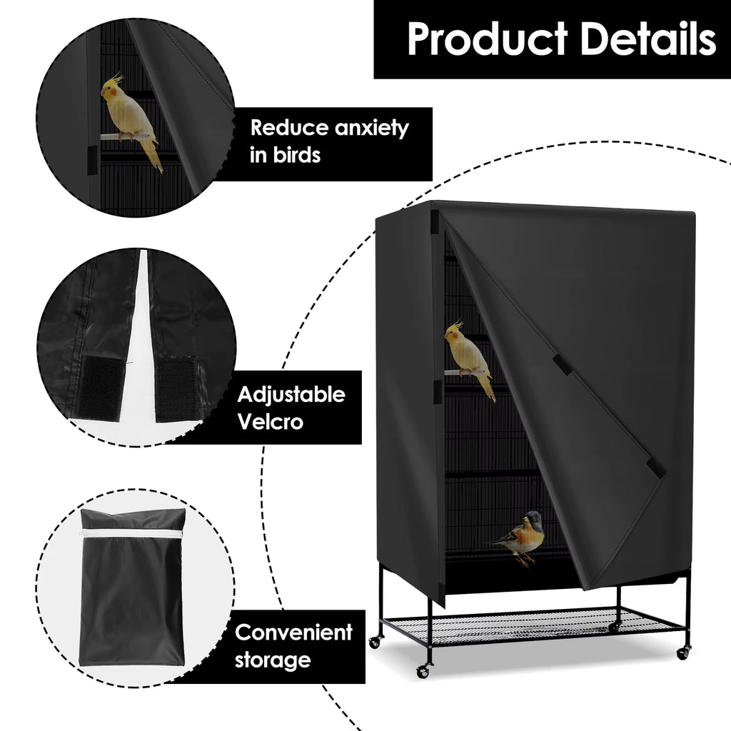 Waterproof Oxford Bird Cage Cover With Adjustable Vent Windows – image 5