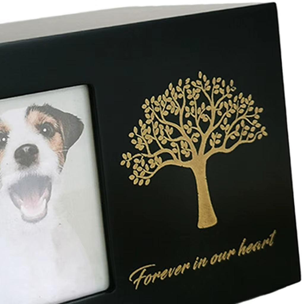 Wooden Pet Cremation Urn with Photo Frame, Dog & Cat Ashes Box – image 5