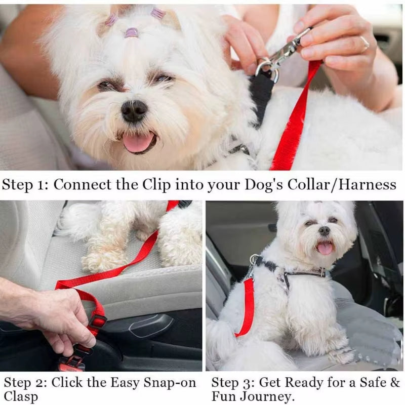 Adjustable Pet Car Seat Belt Safety Lead – image 3