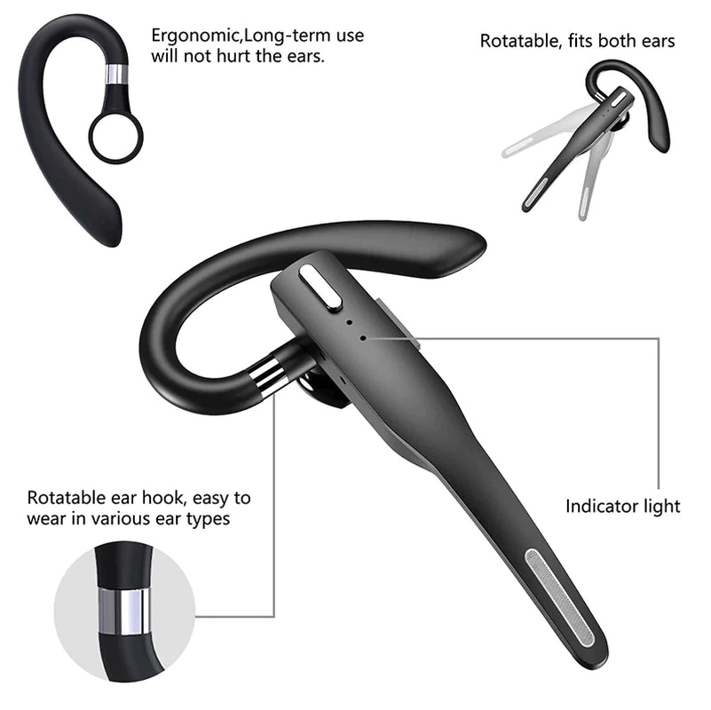 Trucker Wireless Headset with Boom Mic, Noise Cancelling – image 2