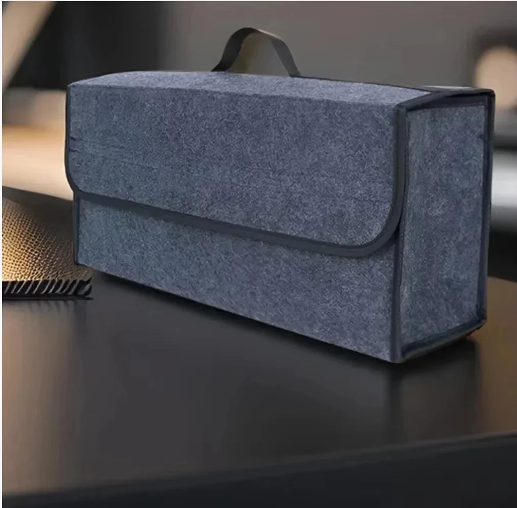 Soft Felt Car Trunk Storage Box with Dividers – image 2