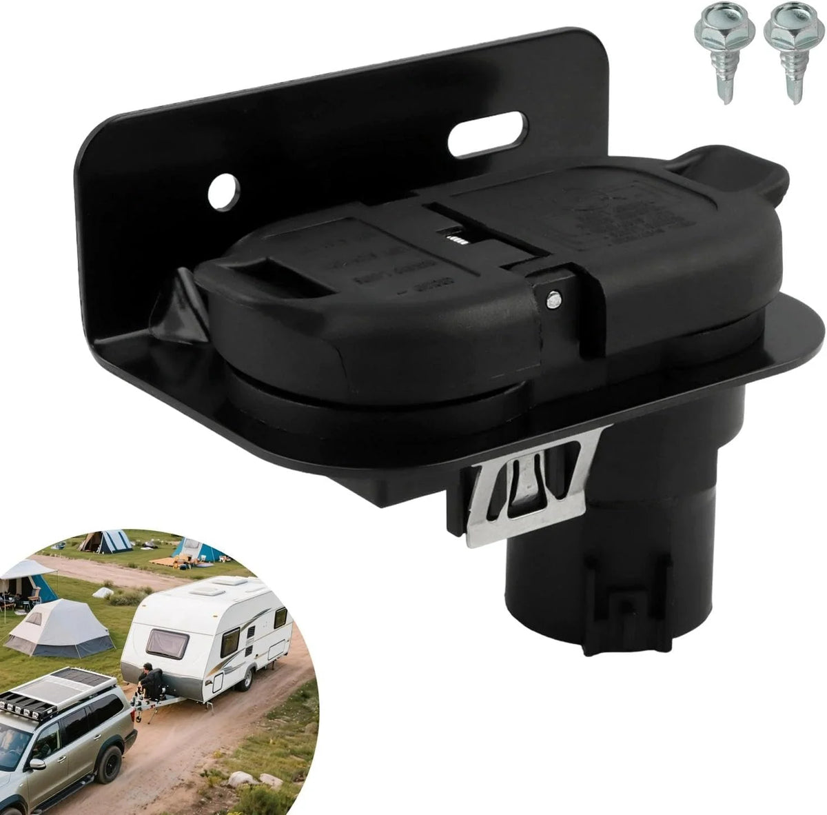 7-Way & 4-Pin Trailer Plug Kit with Mounting Bracket – image 3