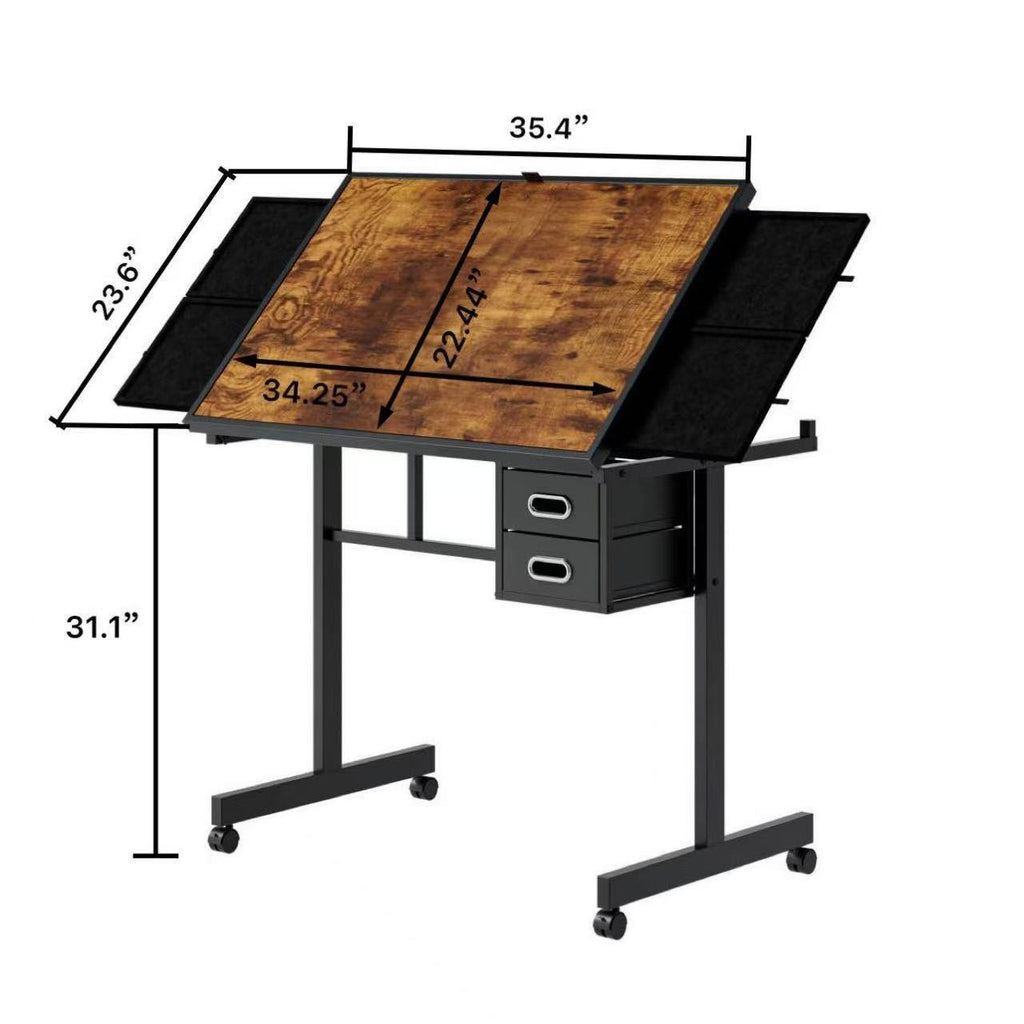 Jigsaw Puzzle Table for 1000 Pieces with Drawers, Cover and Wheels – image 3