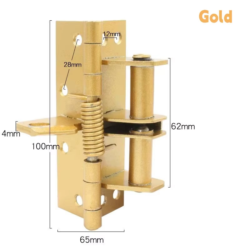 Self Closing Hidden Door Hinge 3-In-1 - Heavy Duty Automatic Door Closer with 90 Degree Stop