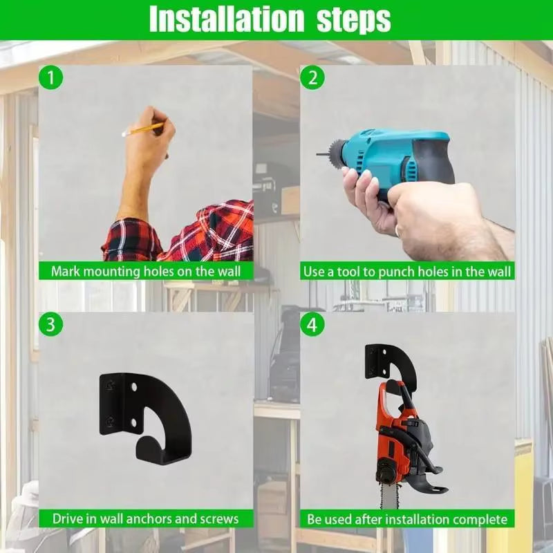 Heavy-Duty Wall-Mount Chainsaw Hanger Rack – image 4