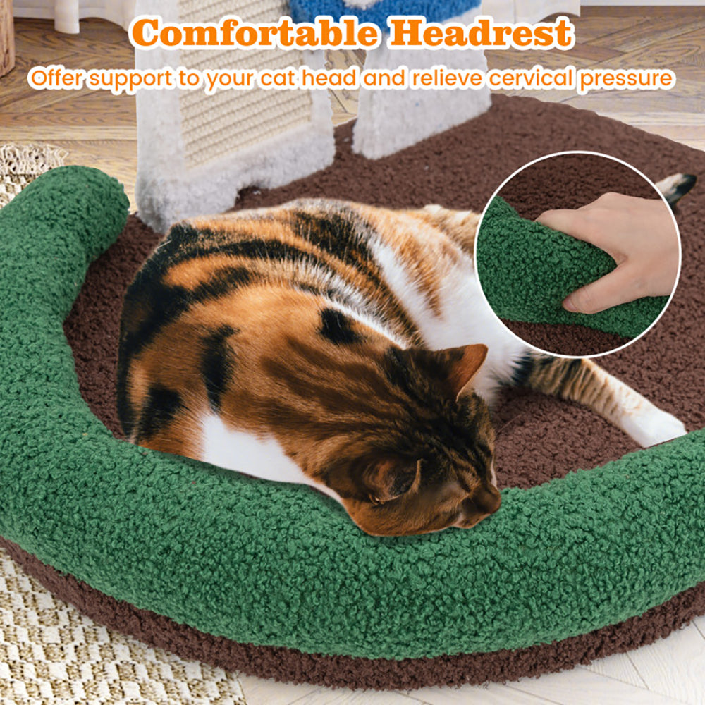 Mushroom Cat Bed with Sisal Scratching Panel Wide Lounger – image 9