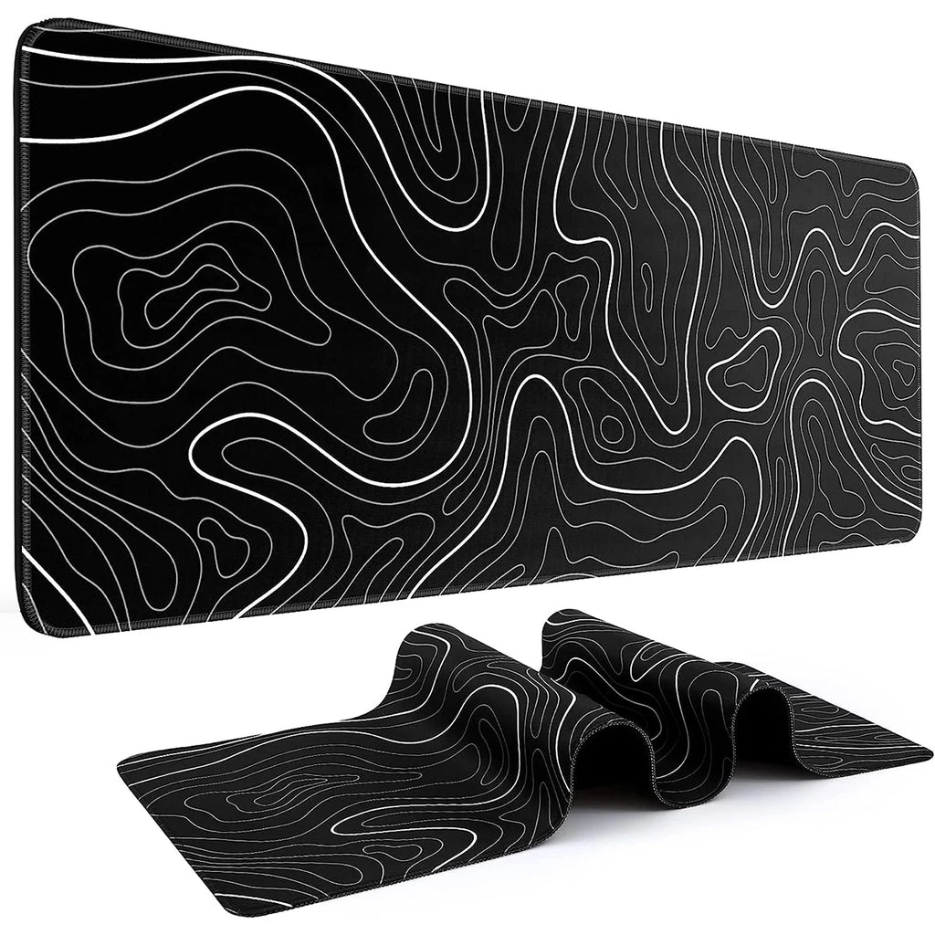 Large Topographic Desk Mat 31.5x11.8 in - Non-Slip Keyboard Mouse Pad – image 2