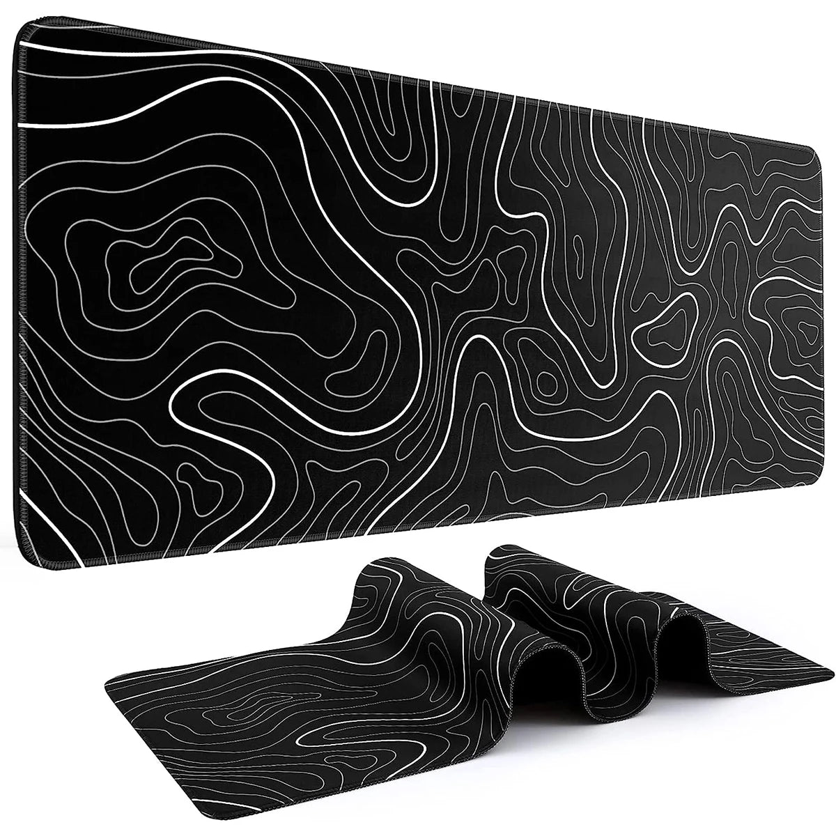 Large Topographic Desk Mat 31.5x11.8 in - Non-Slip Keyboard Mouse Pad – image 2