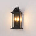 Dusk to Dawn Outdoor Wall Lantern 22 in Black 2-Light Sconce – image 1