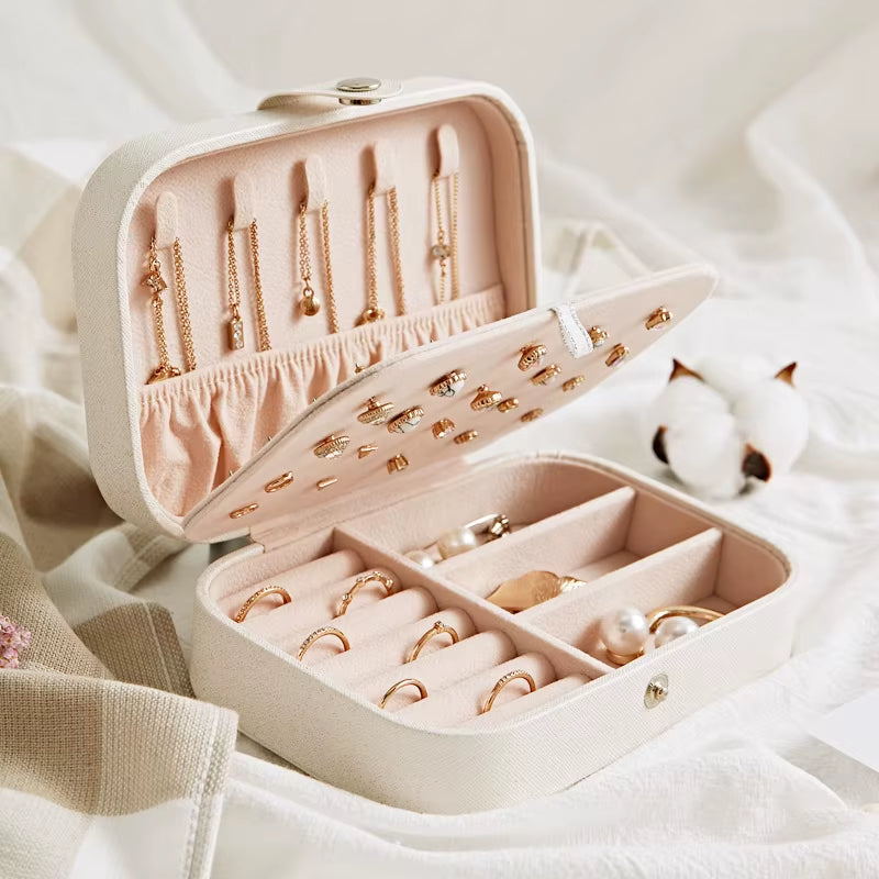 Double Layer Jewelry Box – Portable PU Leather Travel Organizer – image 2